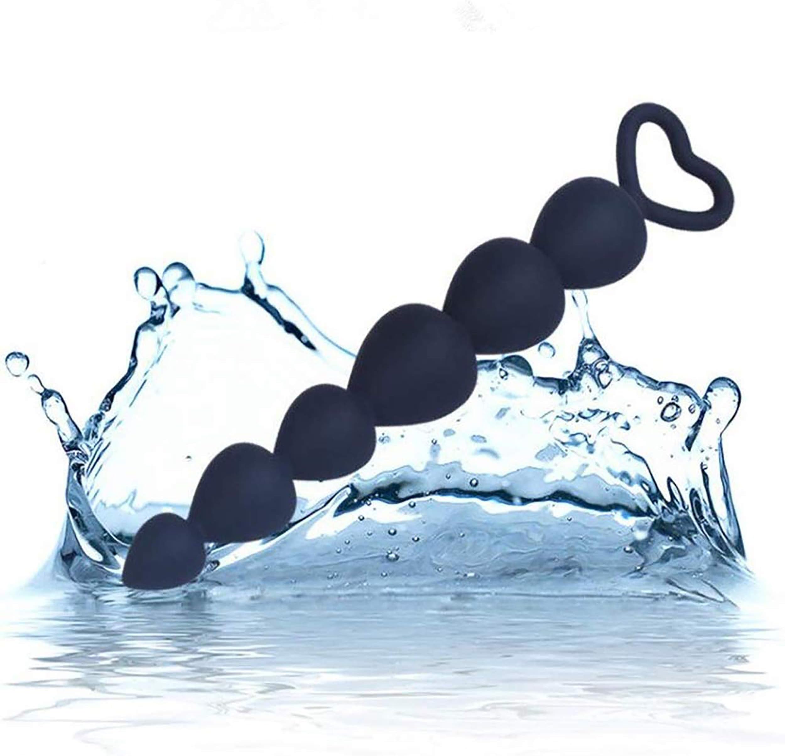 Training Beads Kit Toy - Womens Silicone Stimulator Games - Beginners Set - Best Idea for Gift to Him and Her - Black