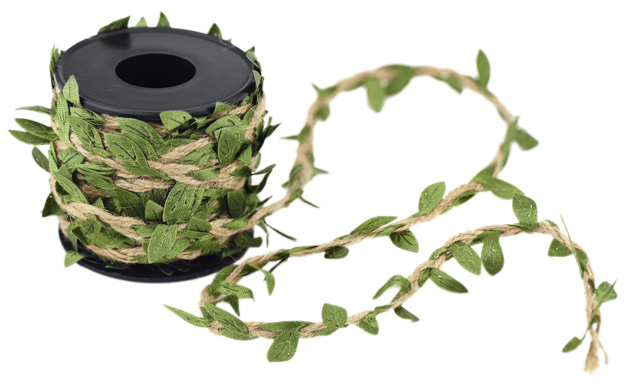 FiveSeasonStuff Natural Jute Twine Leaf Ribbon, Jute Rope Cord Tag String Roll, for Gift Wrapping Packaging Decoration/DIY Arts & Crafts, 10 metres (394 inches)