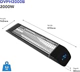 Devola DVPH2000B Electric Infrared Patio Heater 2000W WiFi IP65 view 4