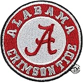 Alabama Crimson Tide Round Logo Iron On Embroidered Patch Medium