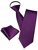 JEMYGINS 3.15“ Purple Pre-tied Tie and Pocket