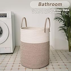 JMvicyroam Large Woven Laundry Basket Hamper,80L