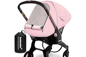 BEATOUTOU Waterproof Baby Car Seat Cover Compatible with Doona Car Seat and Stroller,Patented Windproof Car Seat Canopy for Girls, Keeps Babies Warm and Coz(Pink)