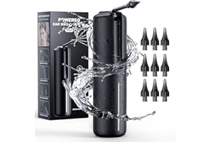 ENIFER Water Powered Ear Cleaner Ear Wax Removal Kit Waterproof USB Rechargeable Safe & Effective Triple Jet Stream 5 Pressure Settings 4 Modes Ear Cleaning Irrigation Kit with Basin & 10 Tips