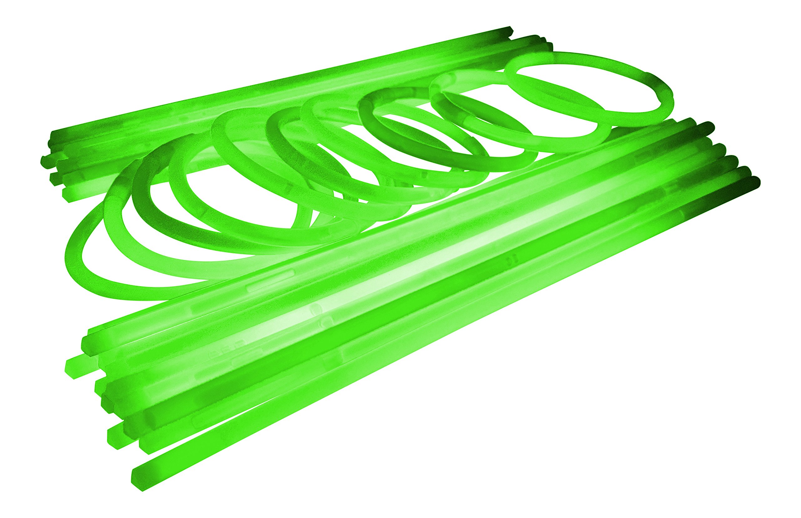 Glowtopia 8 inch Glow Stick Bracelets + Connectors - Premium Glowsticks from (200 Pack, Green)