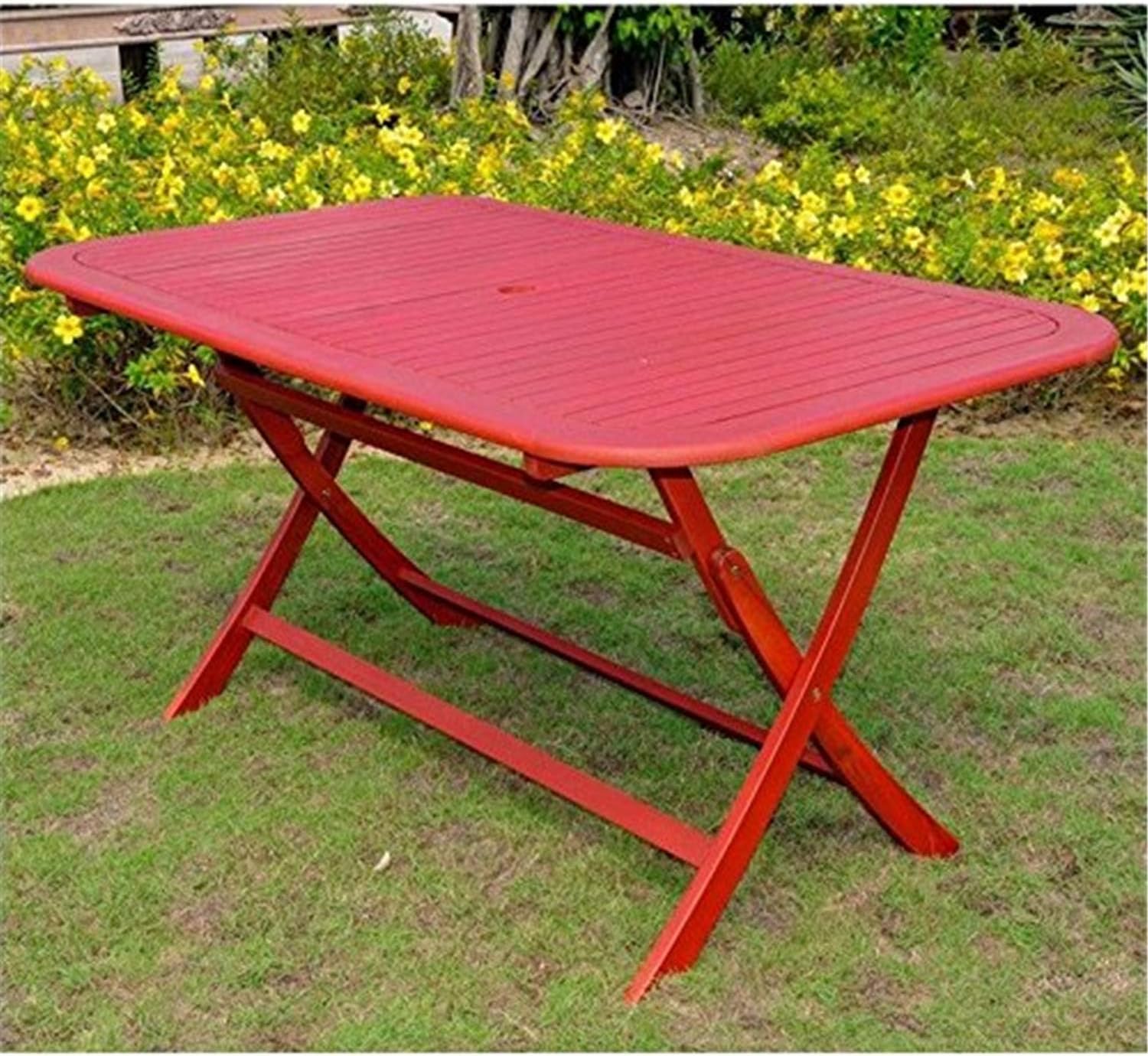 International Caravan Furniture Piece Acacia Rectangular Folding Table