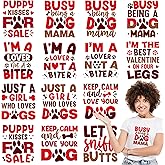 14 Pcs 7 Inch Vinyl DTF Heat Transfers for Shirts with Funny Dog Lover Quotes for DIY Pet Apparel Totes and Gifts