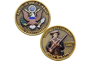 SNKVAUP Army 250th Anniversary Challenge Coin – 1.57" U.S. Army 1775-2025 Commemorative Coin, Double-Sided Color High Relief Military Coin for Veterans & Collectors (C)