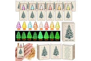 Wonderjune 24 Sets Emotional Support Appreciation Gift Bulk for Employee Christmas Tree Positive Resin Team Building Small Thank You Gifts for Staff Coworkers Christmas Appreciation Day