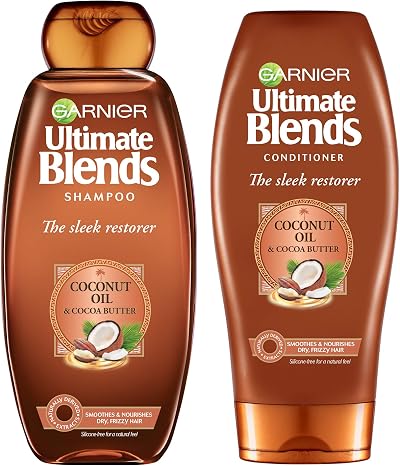 Garnier Ultimate Blends Shampoo & Conditioner Set Sleek Restorer 360 ml