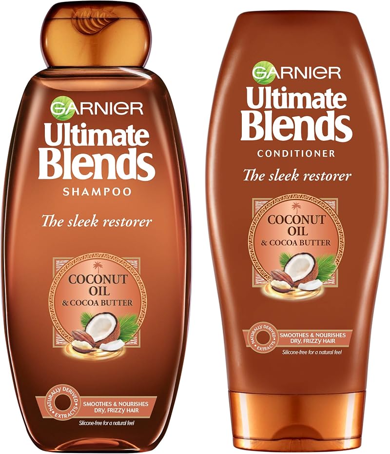 Garnier Ultimate Blends Shampoo & Conditioner Set Sleek Restorer 360 ml