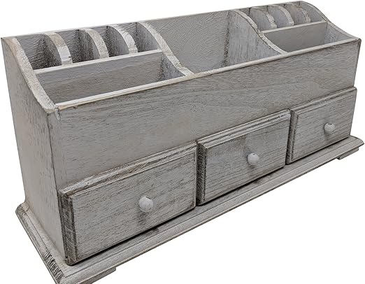 Amazon Com Gianna S Home Rustic Farmhouse Desk 3 Drawer Wooden