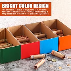 Feifeiya 20 Pcs Coin Trays for Rolled Coins High