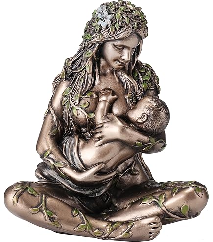 Birthing Woman Sculpture, Mother Goddess Statue Thoughtful