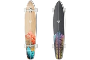 HORIZON BLUE 44inch Retro Classic Pintail Cruiser | Double Kick Hardrock Maple Deck | Anti-Wheelbite&Shock-Absorbing System | Multi-scenarios Cruising Complete