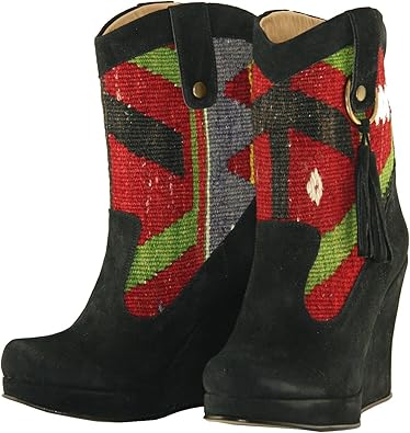 black and yellow cowboy boots