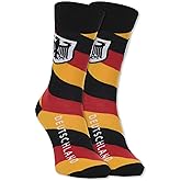 Country-Themed Socks, Large, Shoe Size 9-12 (Germany Tricolor)