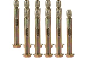 PARTYKINDOM 10 Pcs M8 Expansion Bolt Carbon Steel Knurled Solid Concrete Knurled Bolts Knurled Drop in Anchors Carbon Steel Drop in Anchors Concrete Anchors Kit Expansion Anchor M10 Embedded