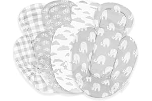 BAEBAE GOODS Infant Insert Compatible with 4Moms Mamaroo & Rockaroo – Car Seat Insert 2 Pack – Reversible Infant Car Seat Insert – Soft Plush Minky Car Seat Head Support Insert