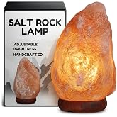Light You Pink Himalayan Salt Lamp with Dimmer and Wooden Base, 5.5-7 in | Unique Shape Himalayan Salt Rock Lamp for Dimmable Warm Amber Glow; for Bedroom, Living Room &amp; Meditation Space; 5.9 Ft Cord