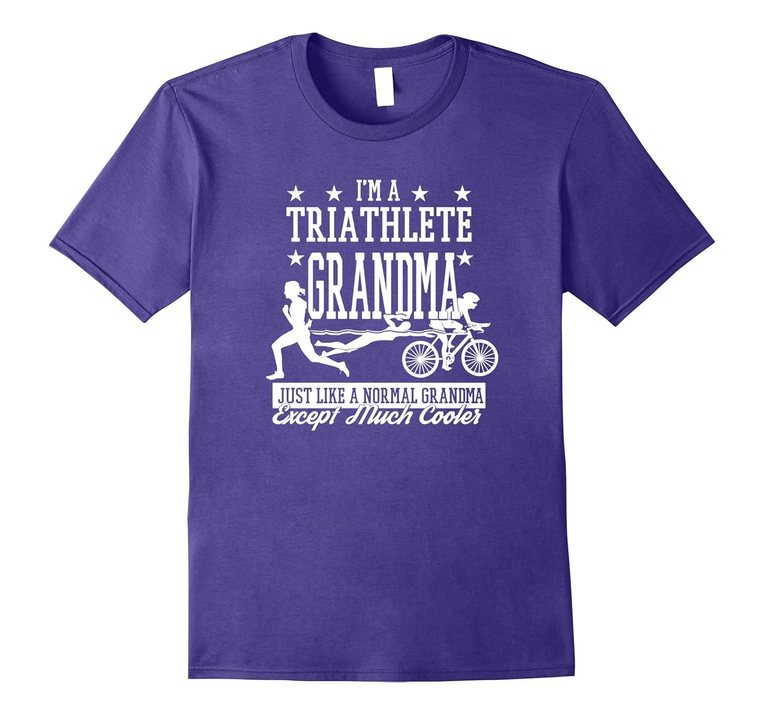 Triathlete Grandma Much Cooler Triathlon T-Shirt-ANZ