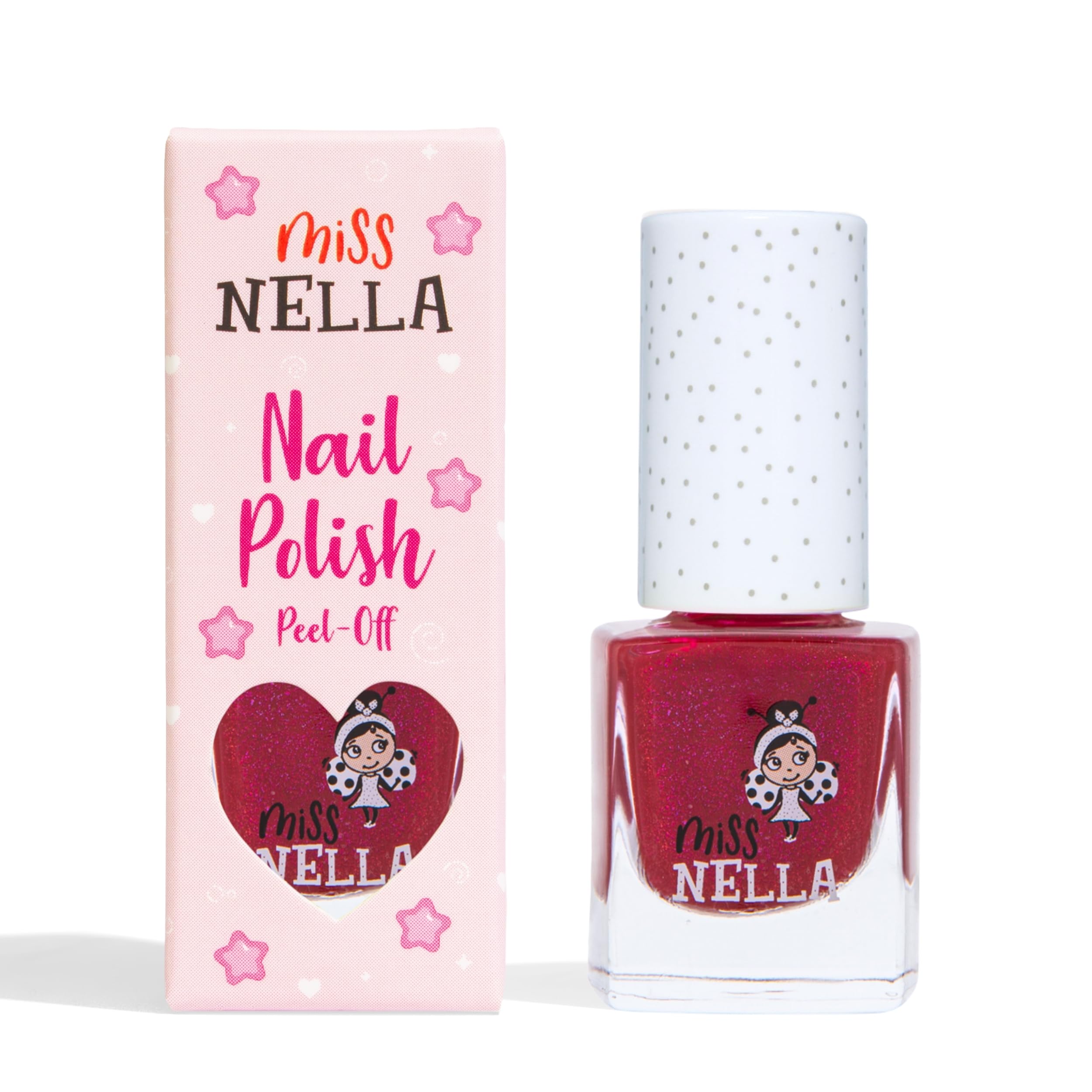 Miss Nella JAZZBERRY JAM – Safe Special Glitter plum Nail Nail Polish for Kids, Non-Toxic & Odour Free Formula for Children and Toddlers, Natural Water Based for Easy Peel Off