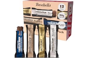 Barebells Protein Bars Variety Pack - 12 Count, 1.9oz Bars - Protein Snacks with 20g of High Protein - Chocolate Protein Bar with 1g of Total Sugars - Perfect on The Go Protein Snack & Breakfast Bars
