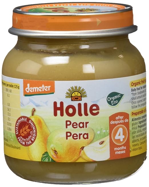 Holle Potito de Pera 100% (+4 meses) - Paquete de 6 x 125 gr ...