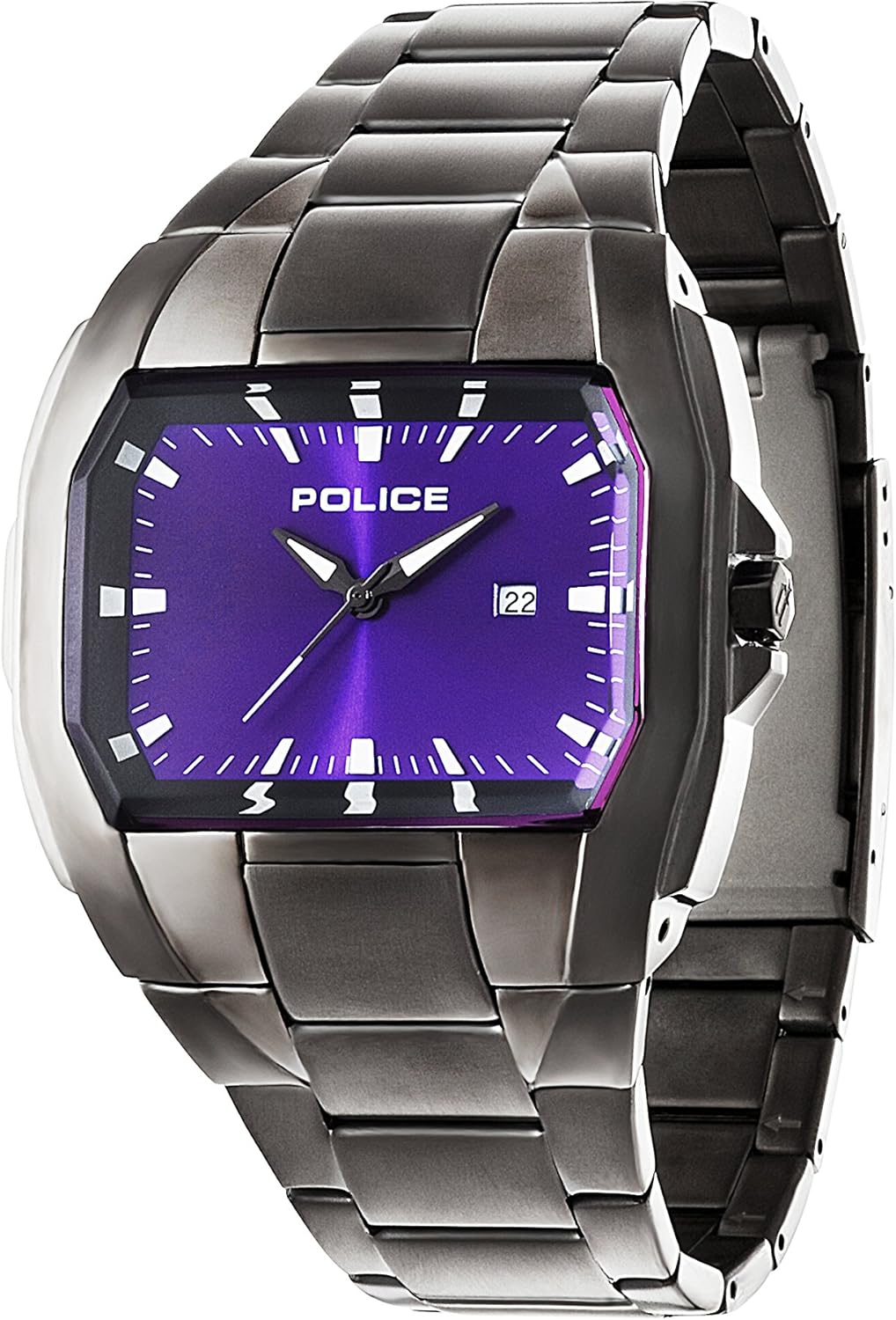 Police Men's PL.94181AEU/15M Quartz Watch with Purple Dial Analogue