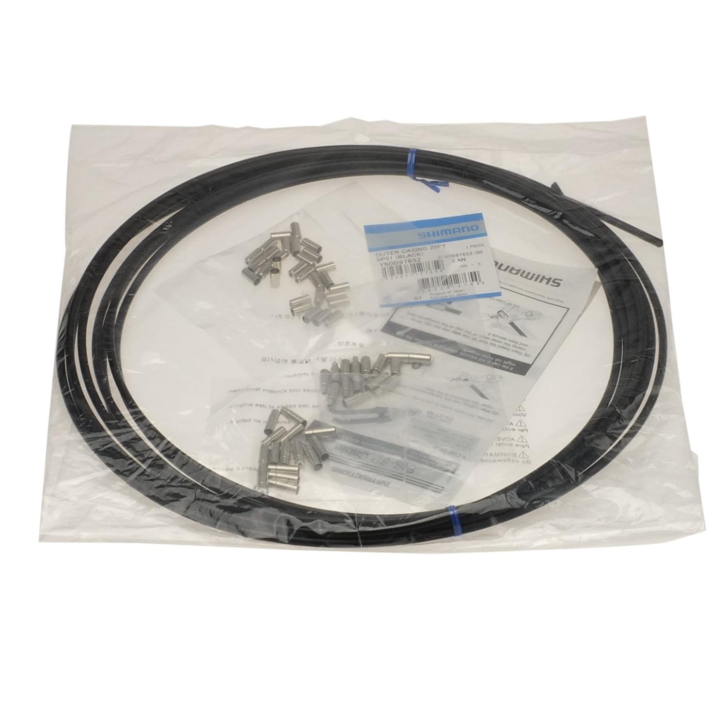 SHIMANO SIS Derailleur Housing Black, with EndCaps Bike