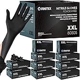 FINITEX Black Nitrile Disposable Medical Exam Gloves 5 mil Powder-free Latex-Free 1000 PCS Examination Glove