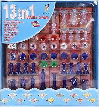 Prem (Label) 13 in 1 Magnetic Ludo, Chess, Snake and Ladder and More Board Game speciyal for Kids & Family Fun Game