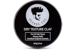 Avenue Man Texture Hair Clay For Men - (3 oz) Hair Products - Hair Wax with Certified Organic Extracts for Styling - Paraben-Free Hair Putty - Made in the USA