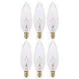 KOR (Pack of 6) Clear European Base (E14) Torpedo