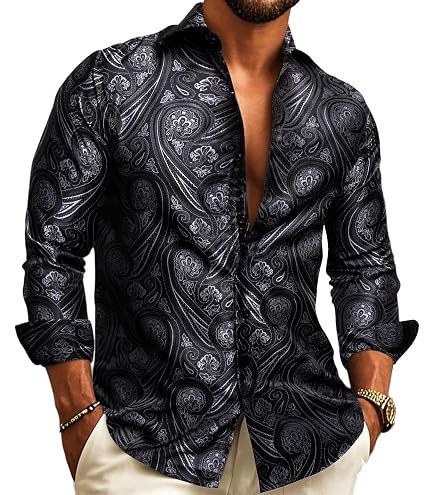 Men's Designer Fashion Dress Shirt Casual Shirt Woven Short Sleeve Button Down Shirt (Small, White 651) : Clothing, Shoes & Jewelry