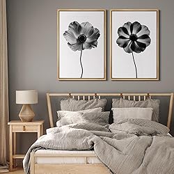 MUDECOR Framed Canvas Print Wall Art Set Black and