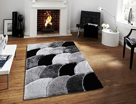 Buy Flooring India 3d Chain Carpet 150 X 230 Cms Silver