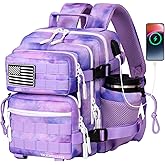 Boomistry 15L Mini Tactical Backpack Small Tactical Backpack for Women, Military Backpack for Gym, Hiking, Daily (Purple Nebula-15L)
