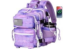Boomistry 15L Mini Tactical Backpack Small Tactical Backpack for Women, Military Backpack for Gym, Hiking, Daily (Purple Nebula-15L)
