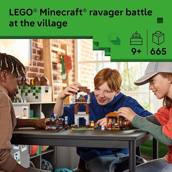 LEGO MINECRAFT THE PILLAGER OUTPOST AND RAVAGER BUILDING TOY – VIDEO GAME BUILDING BLOCKS FOR KIDS, BOYS & GIRLS, AGES 9+ – INCLUDES SPACE SENTINEL & 3 MINIFIGURES – GIFT IDEA FOR GAMERS – 21278