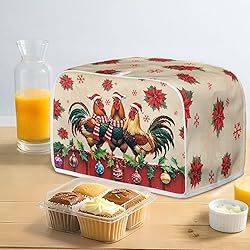 Annejudy Christmas Rooster Print 2 Slice Toaster