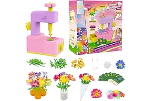 Kiditos DIY Flower Maker Toy Kit – Fabric Flower Bouquet Machine with Accessories, Creative Arts & Crafts Activity Set – Birthday Present, Party Favor & Christmas 2025 Holiday Gift for Kids Ages 3+