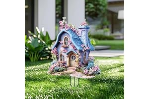 House Garden Stakes Decor Yard Acrylic - 2D Spring Garden Acrylic Sign Decoration, Yard Art, Gift for Nature Lovers, for Indo