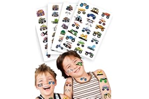 Monster Truck Décorations d'anniversaire Tatouages temporaires pour enfants