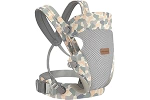 SERAPHY Baby Carrier Newborn to Toddler, Ergonomic Infant Carrier, Breathable Mesh Baby Holder Carrier, Adjustable Front Facing and Backpack Carrier for Babies 0-24 Months up to 45lbs -Camouflage