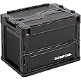 CAPTAIN STAG UL-1068 ORIKON Folding Container with Locking Lid, Capacity 6.6 gal (20 L), Width 14.4 x Depth 10.4 x Height 11.2 inches (365 x 265 x 285 mm), Thickness 3.3 inches (85 mm), Made in Japan Black