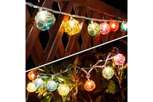 BRILLARLIGHTS Nautical Fishing Float String Lights, Beach Themed Buoy Lights Set of 10 Multicolor String Lights for Indoor Home Decor and Outdoor Patio Decorations