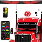 Devil's Eye 2-Pack:23.42"x4.72" Programmable ojos led para carro Windshield Display for Sedans, SUVs &amp; Medium Trucks - USB-Powered LED Matrix Panel, Remote/App Control, Custom Car