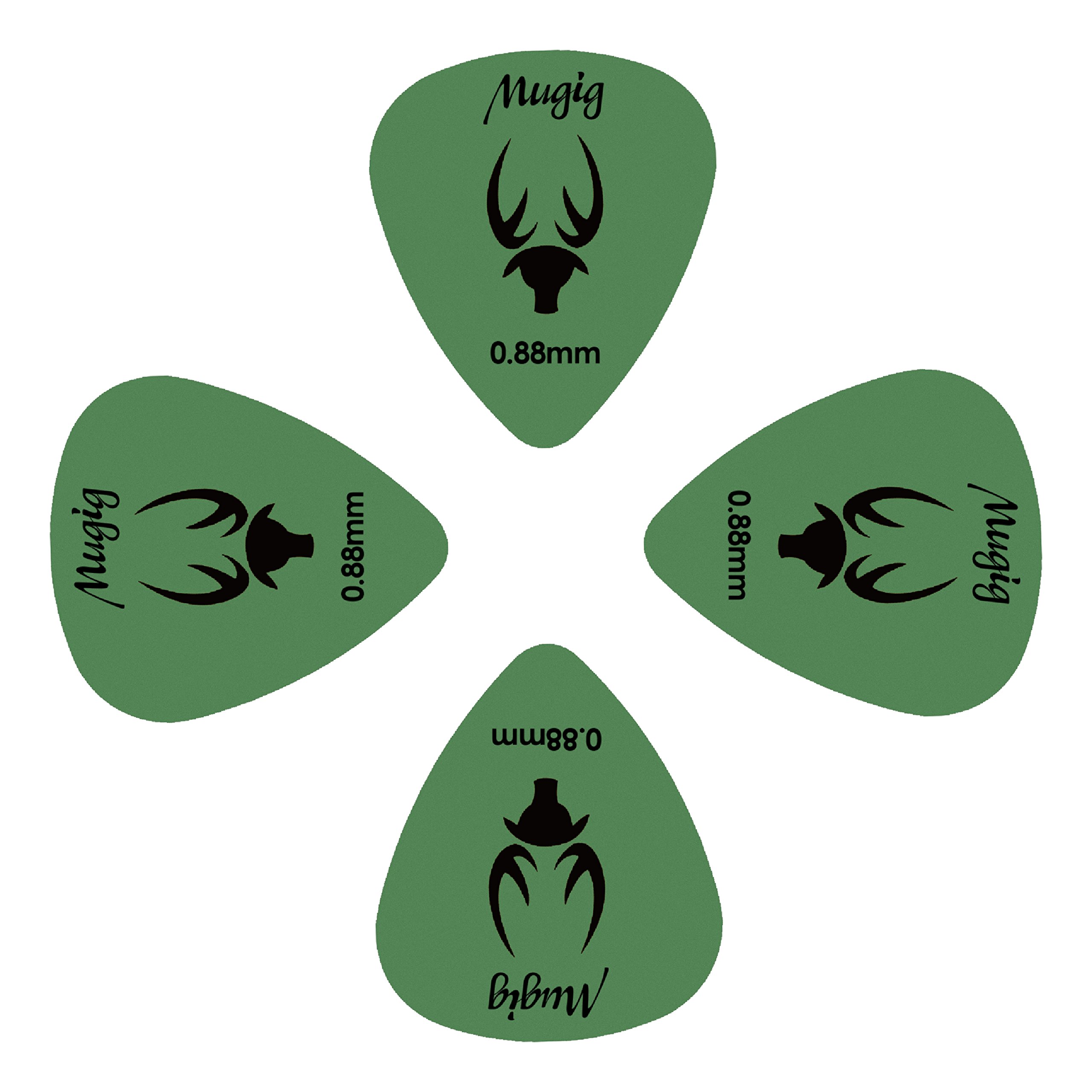 Mugig Gitarre Plektren Plektron bunte Picks 50 Stück 0.88mm für E-, Akustik- und Bass-Gitarre (0.88mm)