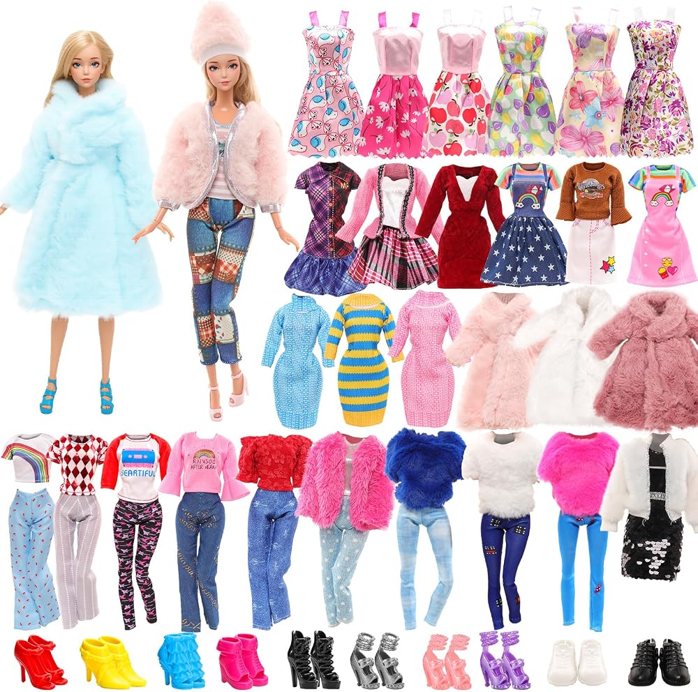 Miunana 28 Doll Clothes Set for 11.5 inch Dolls Winter Outfit Pack